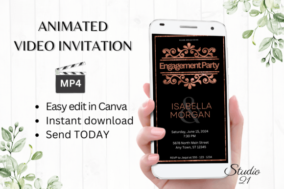 Celebrate Your Engagement with a Minimalist Digital Invitation