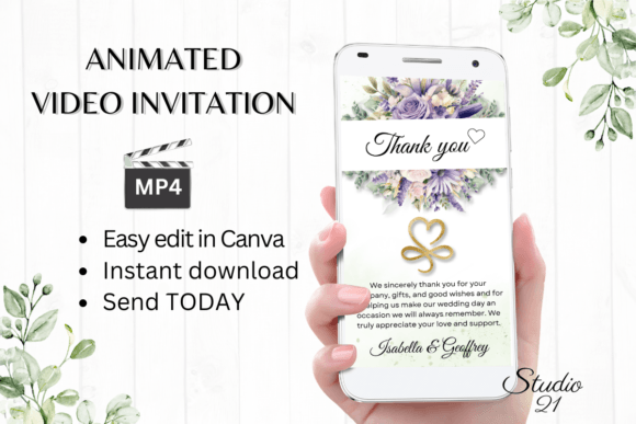 Designing a Cohesive Brand with the Digital Wedding Thank You W9416TU Typeface
