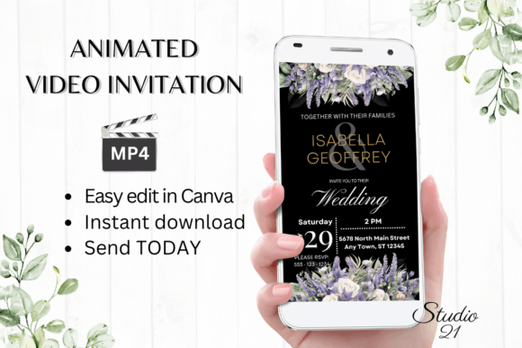 Effortless Elegance: Your Guide to Digital Wedding Invitation W8419