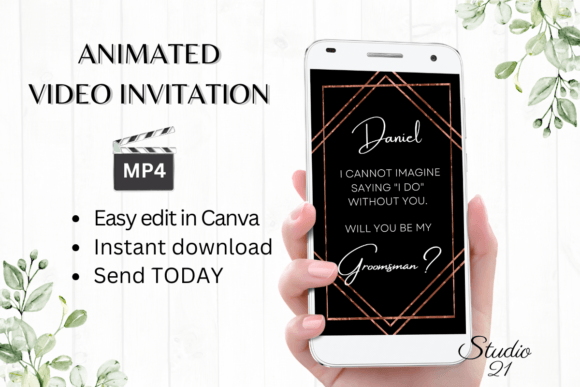 Minimalist Groomsman Proposal: A Guide to the W3925GM Digital Template