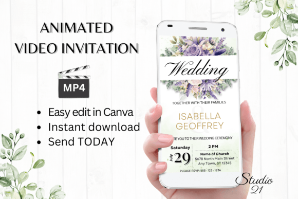 Modern Elegance: A Guide to the Digital Wedding Invitation W8416