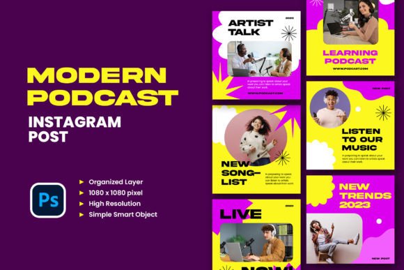Modern Podcast Instagram Post: Elevate Your Feed with Style