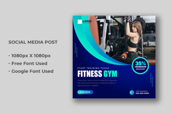 Power Up Your Feed: Gym Fitness Social Media Post Design