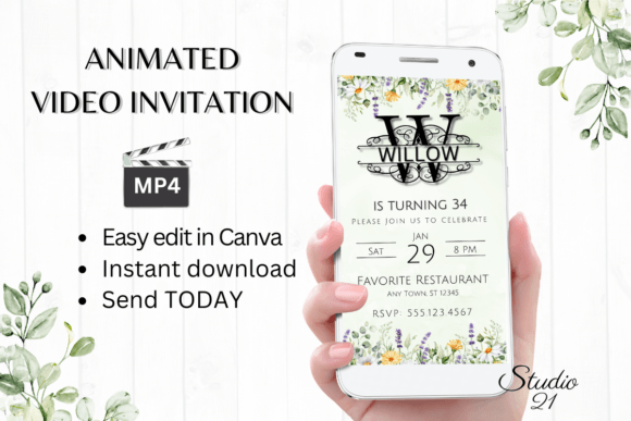 Smartphone Invitation: The Monogram W for Instant Impact