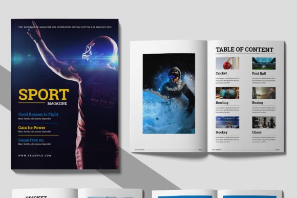 Sports Magazine Template: A Modern Layout for Dynamic Content