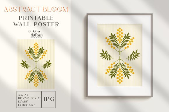 Spring Wall Art: The Australian Wattle Botanical Print